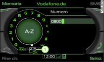 Immissione di un numero telefonico mediante lo speller numerico