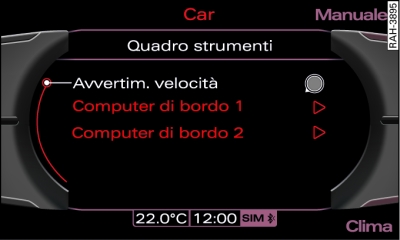 Display: impostazione della soglia di avvertimento 2