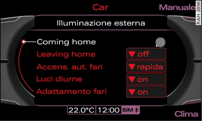 Display: illuminazione esterna