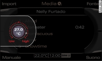 Display: regolazione della temperatura