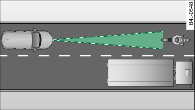 Veículo de duas rodas que circula à frente