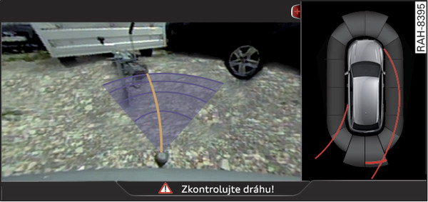 Obr. 173 Infotainment: zobrazení přívěsu