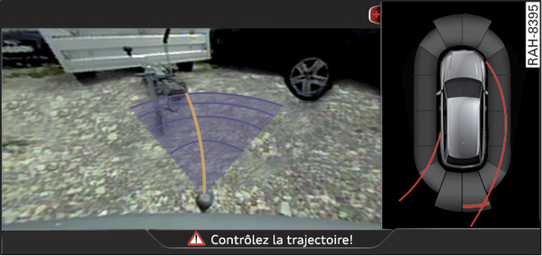 Fig. 173 Système d infodivertissement : vue de la remorque